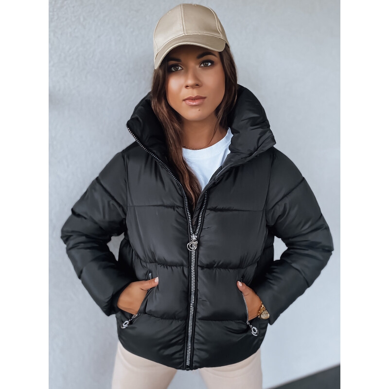 BASIC Čierna zimná bunda s golierom BUENO TY2900 34902106