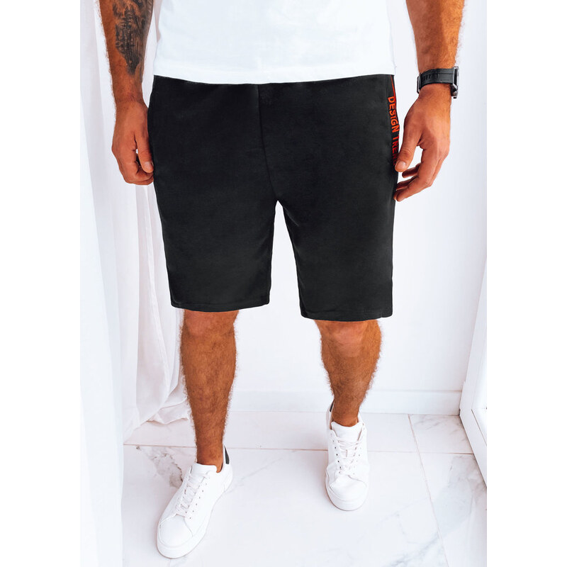 BASIC Čierne pánske teplákové šortky SX2221 42696233