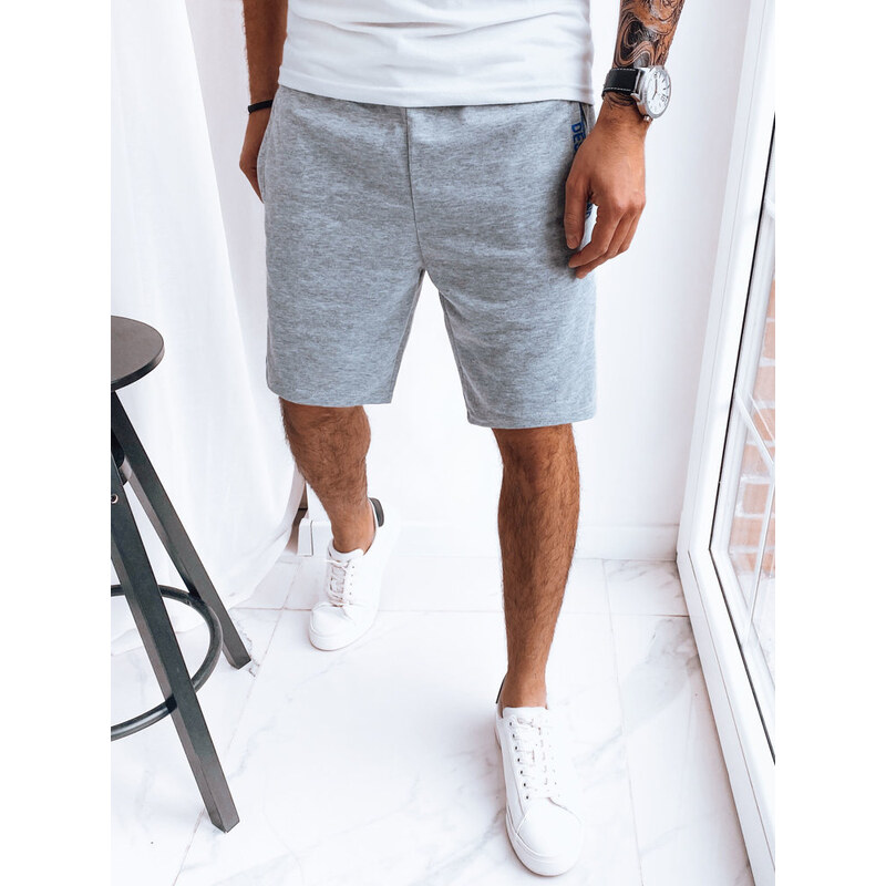 BASIC Svetlosivé pánske teplákové šortky SX2223 42696235