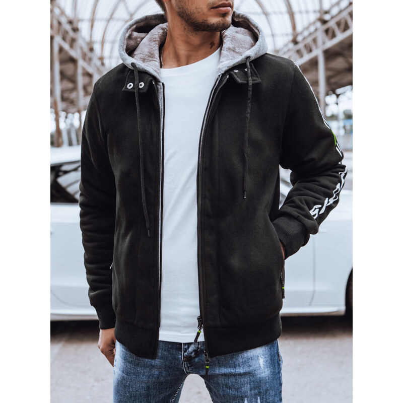 BASIC Čierna zateplená mikina BX5613 45555940