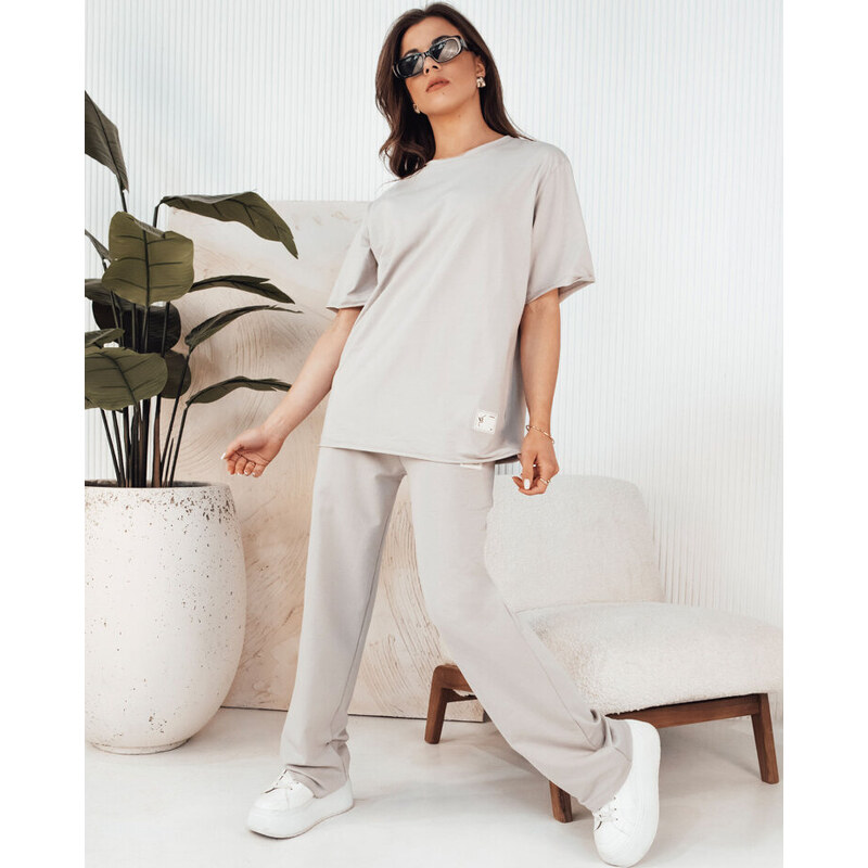 BASIC Svetlosivá súprava trička a teplákov BLISES AY1041 52672397