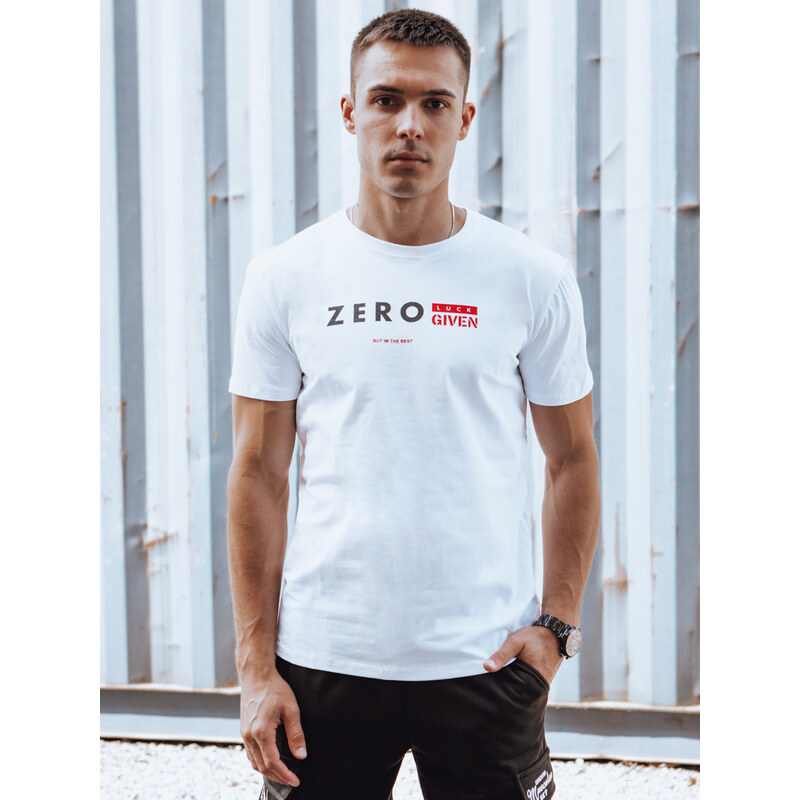 BASIC Biele pánske tričko s potlačou RX5607 54130718