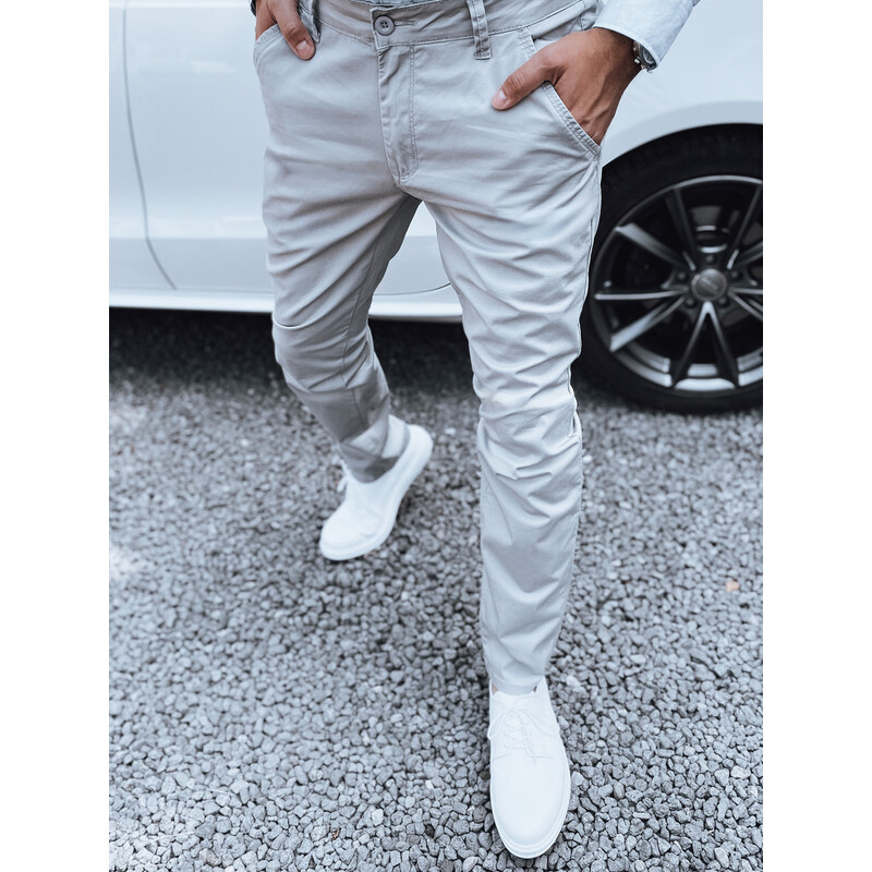 BASIC Svetlosivé spoločenské nohavice UX4340 54210771