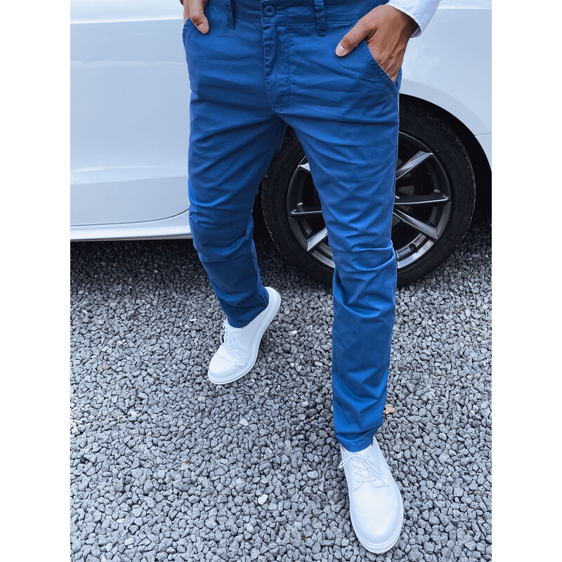 BASIC Modré pánske spoločenské nohavice UX4336 54210772