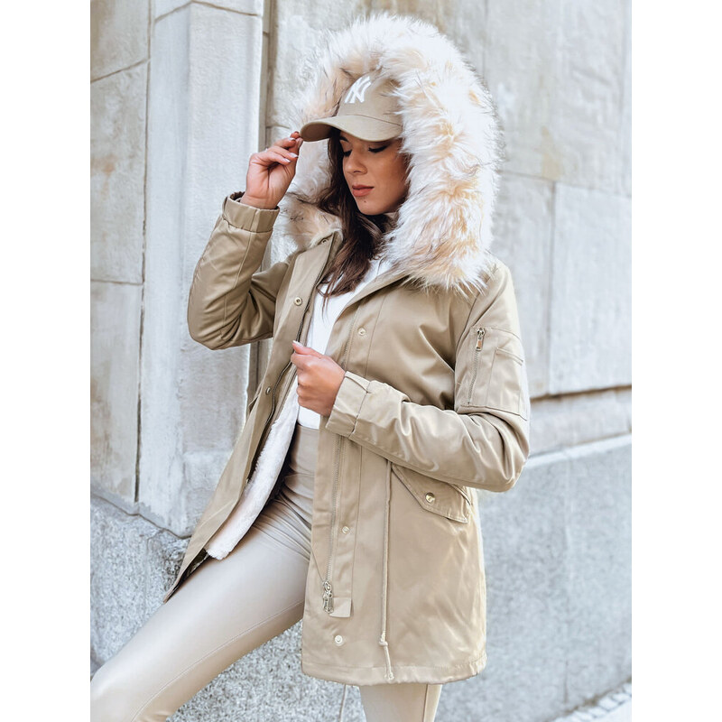 BASIC Béžová vyteplená zimná parka GARNET TY3946 57943470