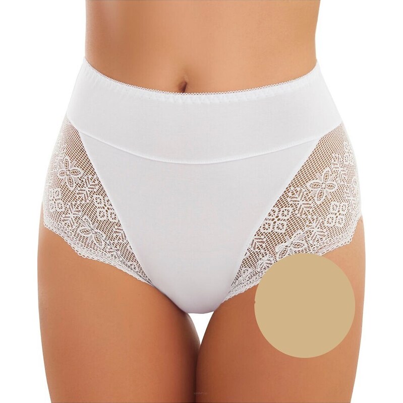 Dámske nohavičky s vysokým pásom a čipkou Emili Ella Maxi S-2XL 62362602