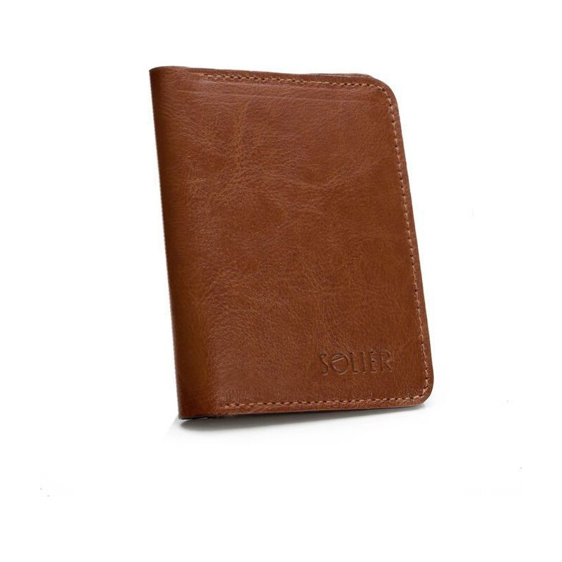 Elegantná pánska peňaženka značky SOLIER (SW15 BROWN) 5171757
