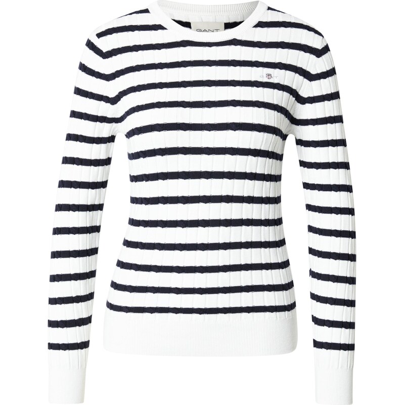 GANT Sveter námornícka modrá / biela 62369553