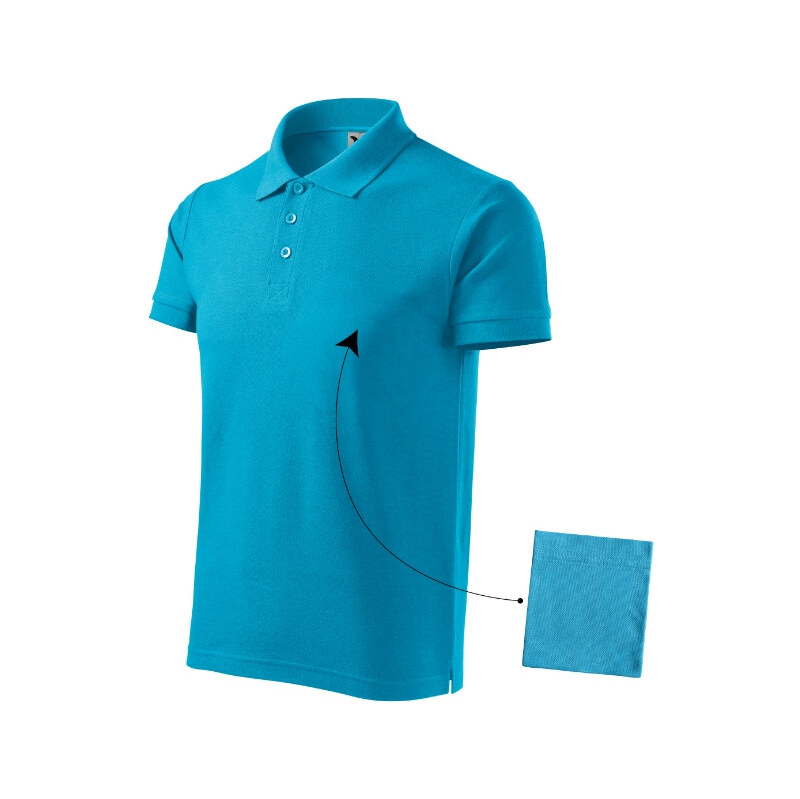 MALFINI, a.s. Bavlnená polokošeľa pánska tyrkysová 62367776