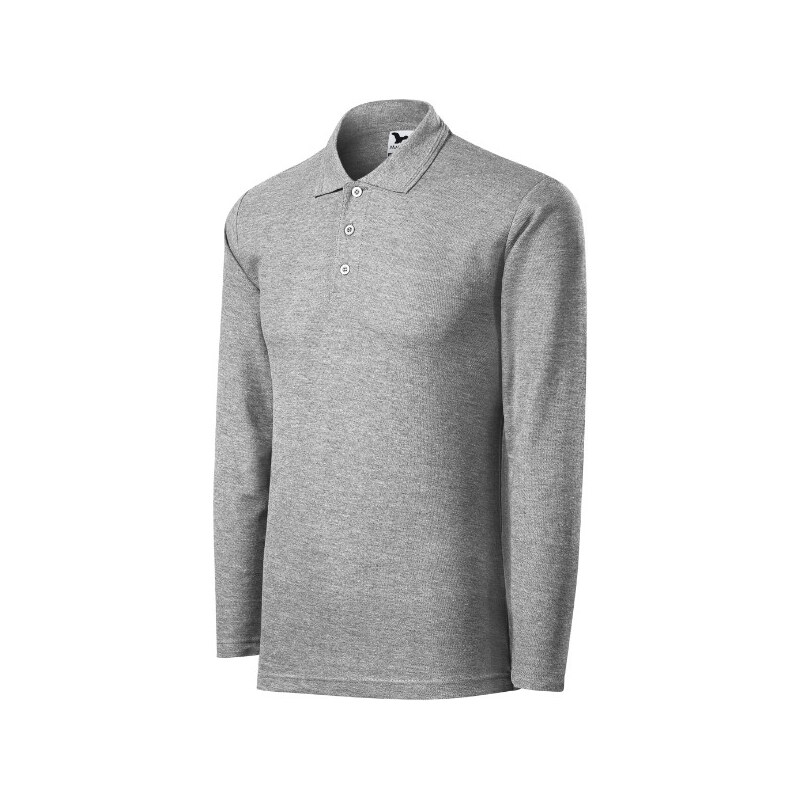 MALFINI, a.s. Pánska polokošeľa Pique Polo LS tmavo šedá 62367801