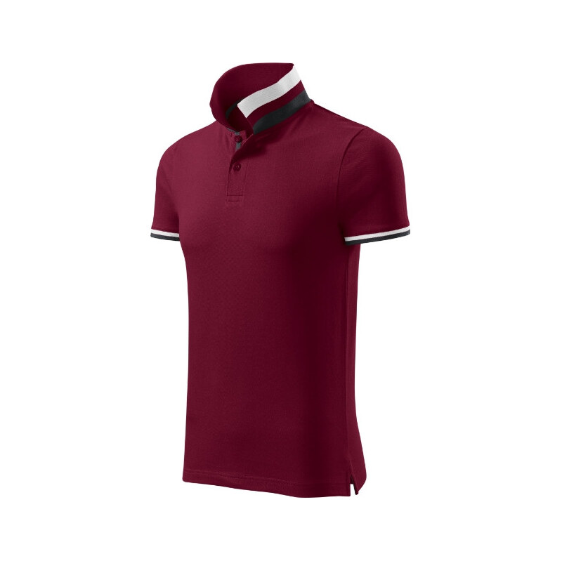 MALFINI, a.s. Polokošeľa Collar Up granátová 62367833