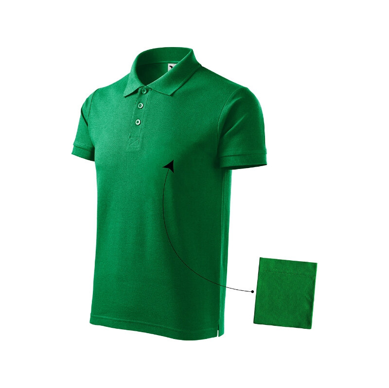 MALFINI, a.s. Bavlnená polokošeľa pánska stredne zelená 62367964