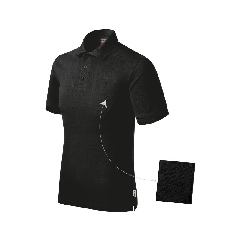 MALFINI, a.s. Resist Heavy Polo Shirt black 01 (štítok značky) 62368114