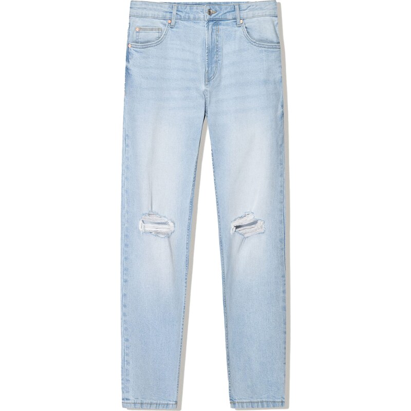 Bershka Džínsy svetlomodrá 63038318