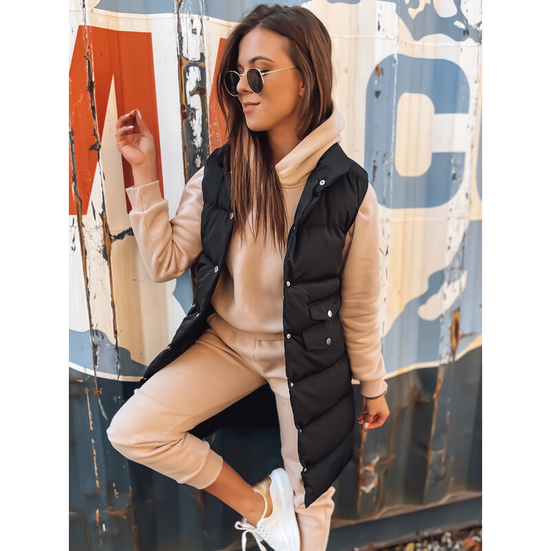 BASIC Čierna dámska prešívaná zimná vesta TY2391 28093091