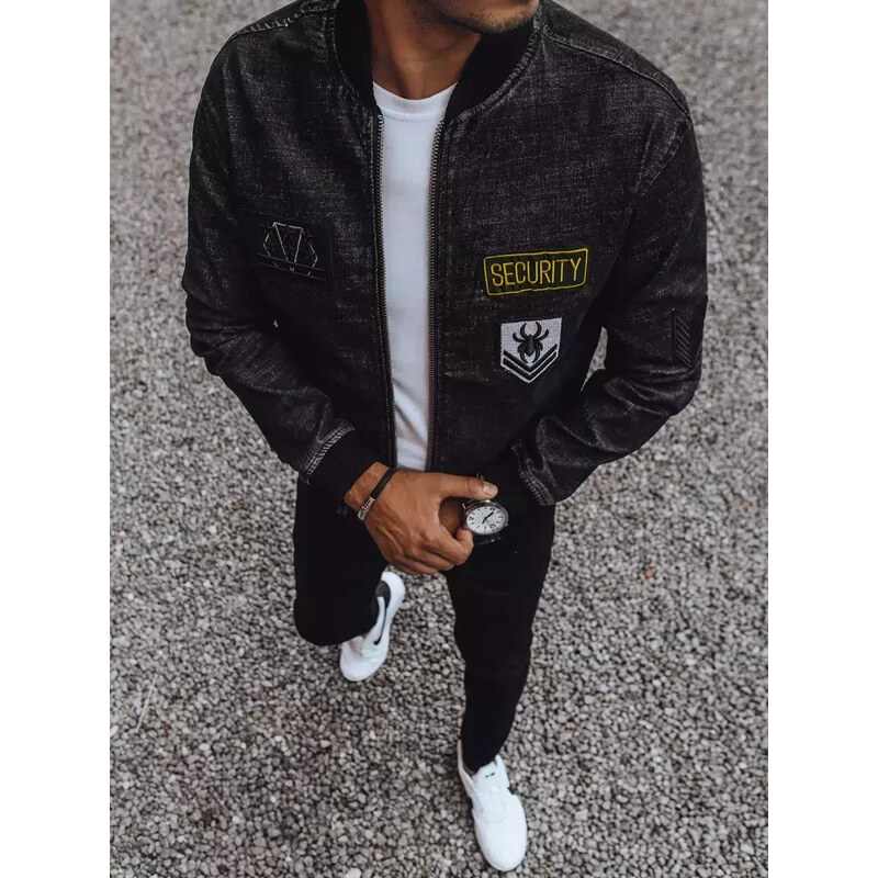 BASIC Čierny džínsový bomber TX4107 34989225