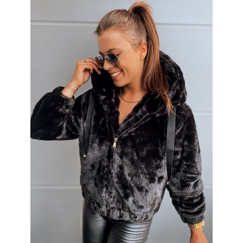 BASIC Čierna chlpatá mikina FRESCO TY2974 34902118