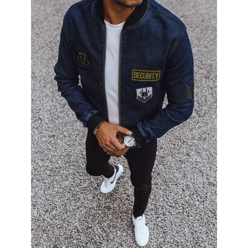 BASIC Tmavomodrý džínsový bomber TX4108 34989226