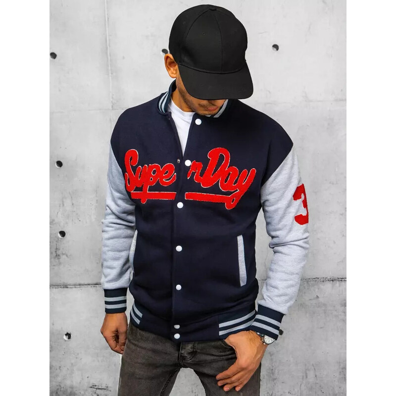 BASIC Tmavomodrá pánska bomber mikina BX5443 37378629