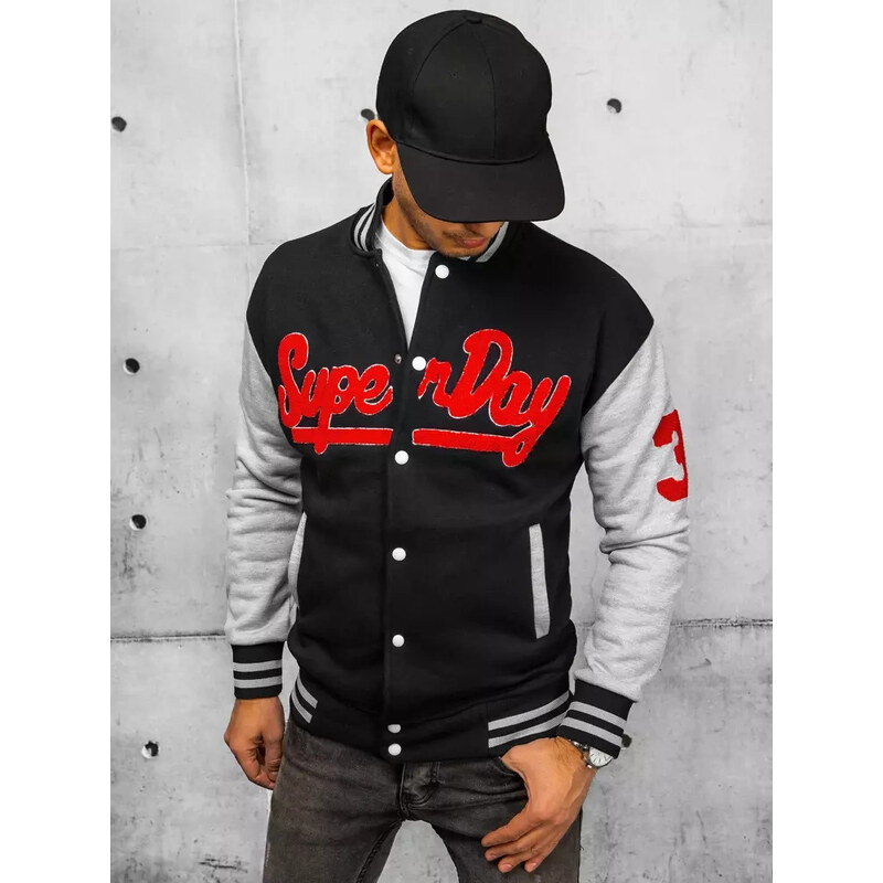 BASIC Čierna pánska bomber mikina BX5444 37378630