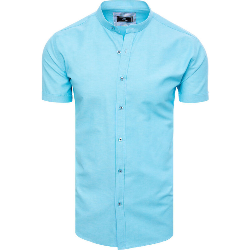 BASIC Blankytne modrá košeľa s krátkym rukávom KX1000 43298115
