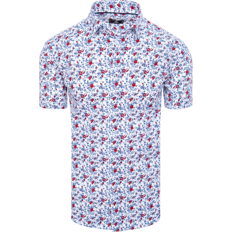 BASIC Farebná pánska košeľa so vzorom drobných kvetov KX1013 43332151