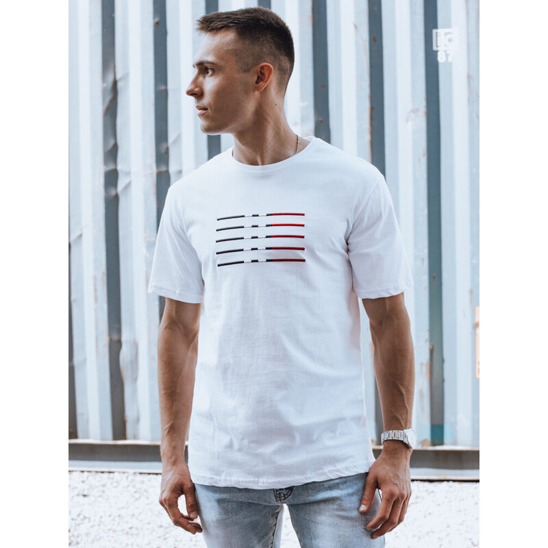 BASIC Biele tričko so vzorom RX5568 52673289