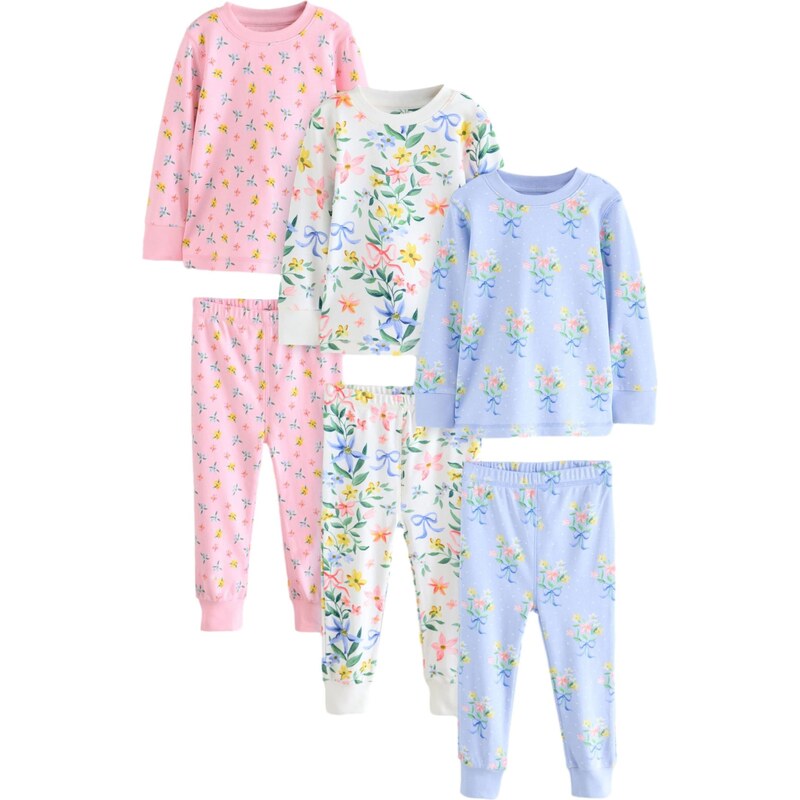 Next Pyžamo Stampy Snuggle svetlomodrá / zelená / ružová / biela 62385701