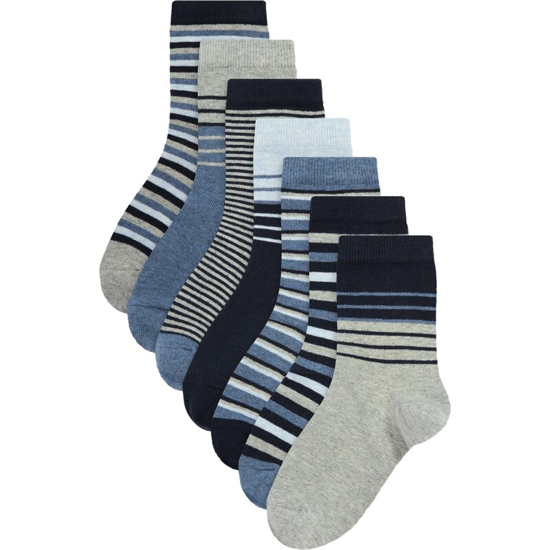 Next Ponožky námornícka modrá / opálová / svetlomodrá / sivá 62385866