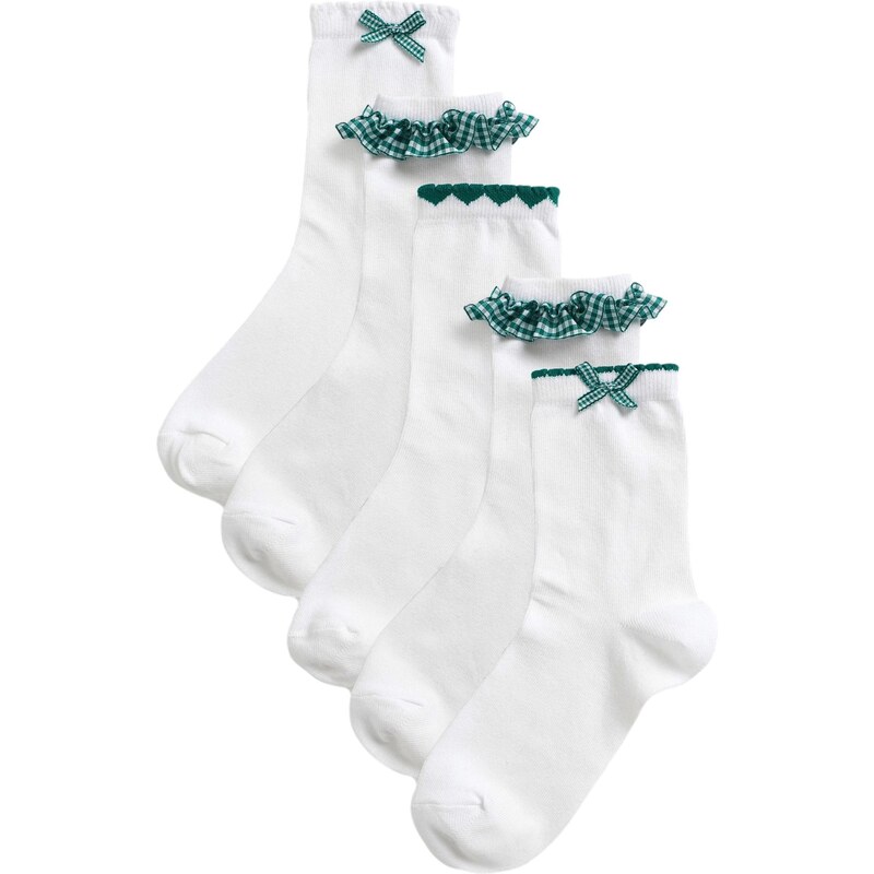 Next Ponožky tmavozelená / biela 62385897