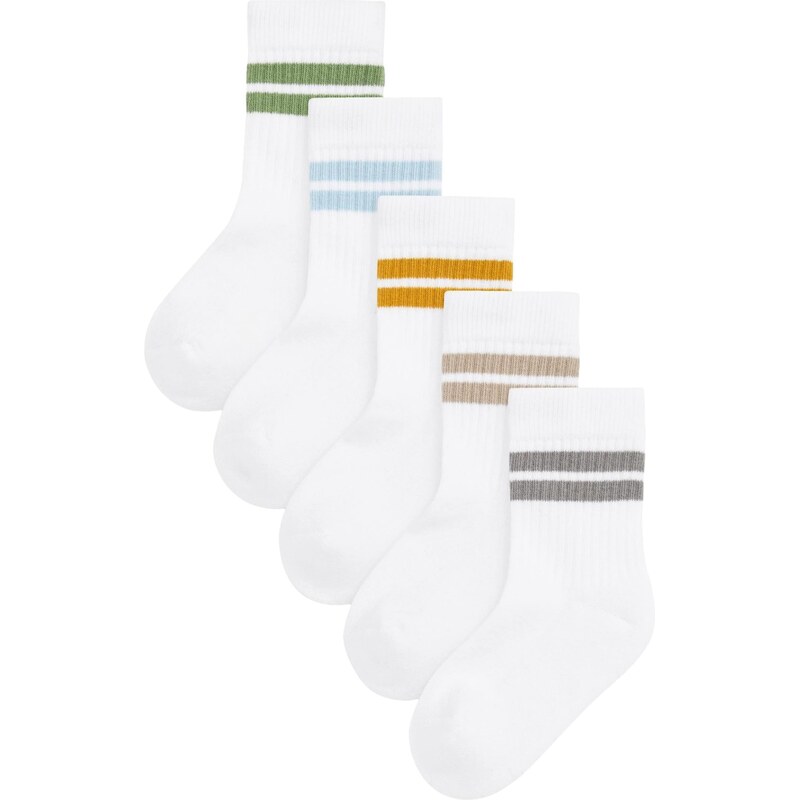 Next Ponožky modrosivá / žltá / zelená / biela 62385911