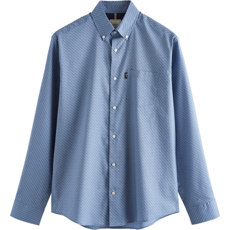 Next Košeľa námornícka modrá / modrosivá / biela 62385998