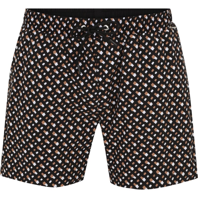 BOSS Plavecké šortky Manu New hnedá / čierna / biela 62386302