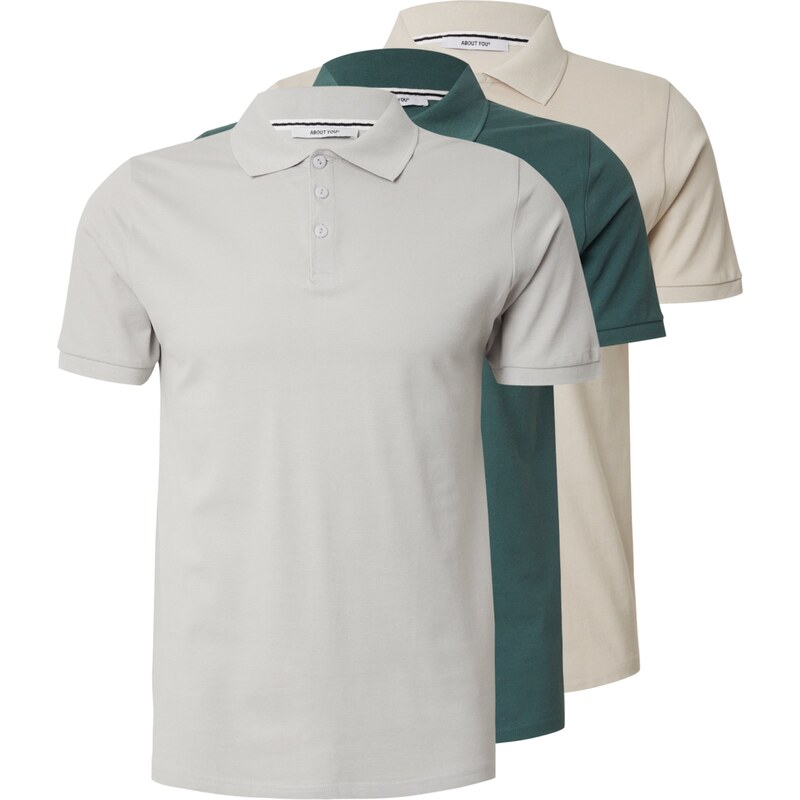 ABOUT YOU Tričko Robin béžová / zelená / svetlozelená 62386319