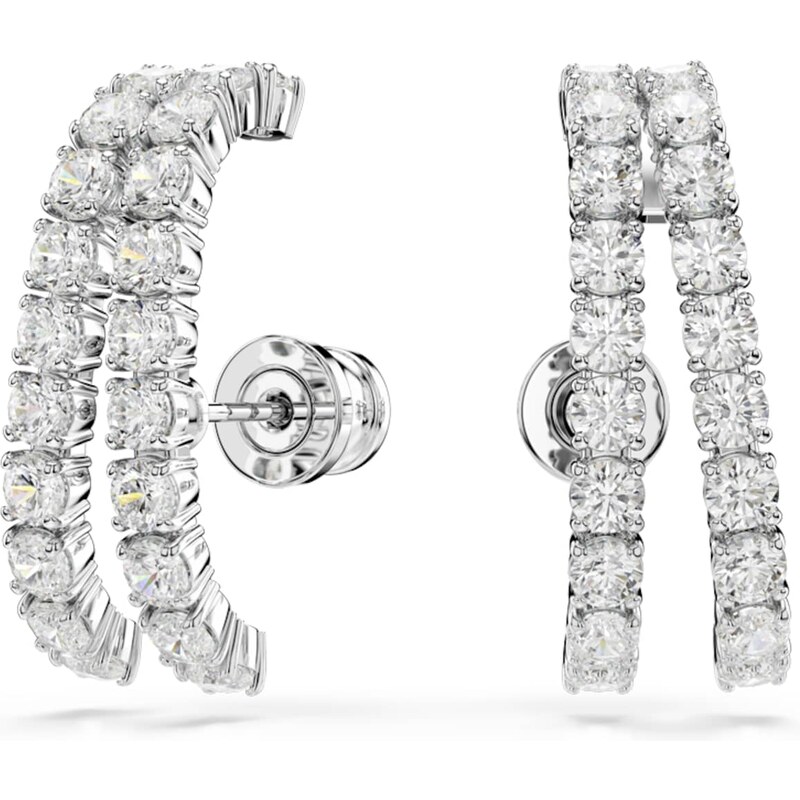 Swarovski Náušnice Matrix strieborná / biela 62386617