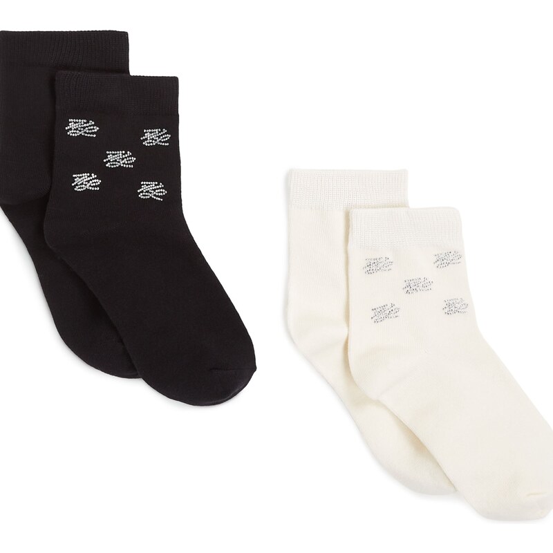 Karl Lagerfeld Ponožky čierna / strieborná / biela 62961367