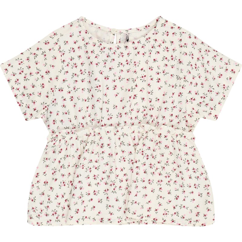 Only Mini Blúzka KMGThyra krémová / zelená / ružová / vínovo červená 63125689