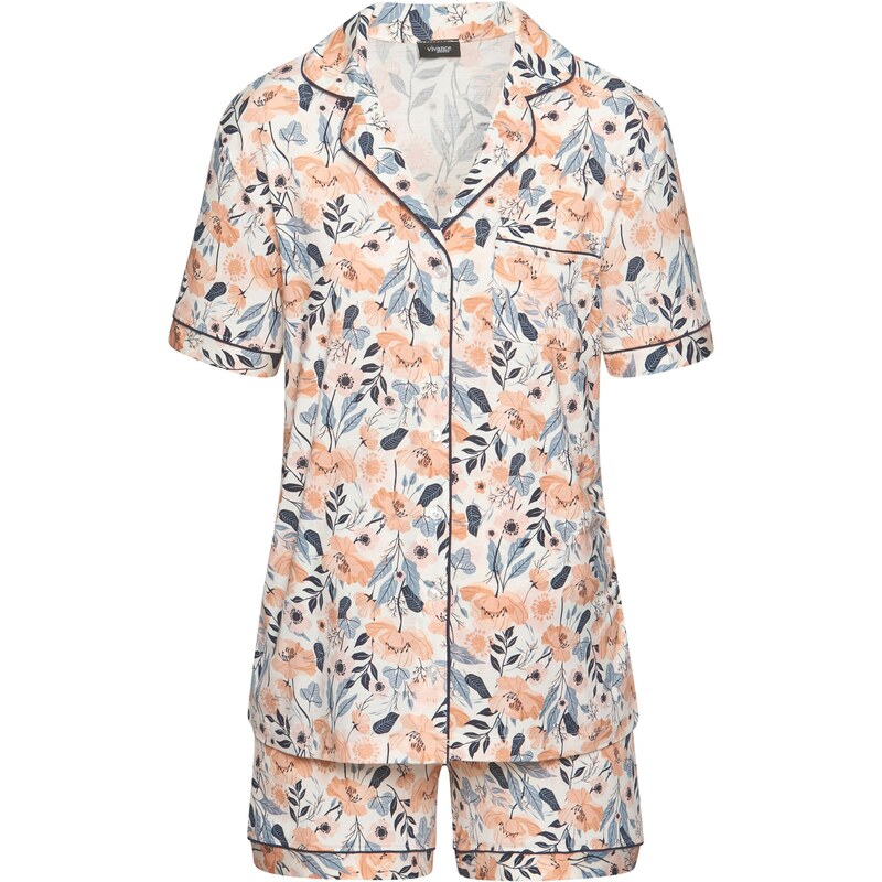 VIVANCE Kraťasy námornícka modrá / modrosivá / broskyňová / biela 63157664