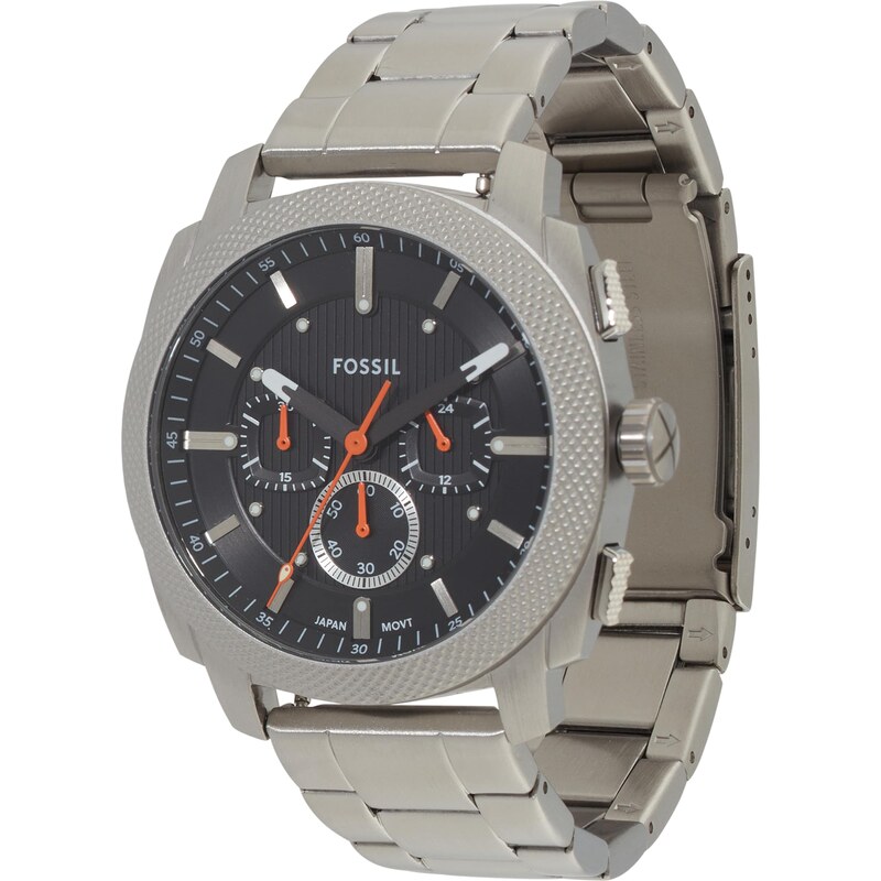 FOSSIL Analógové hodinky Machine čierna / strieborná 62386613