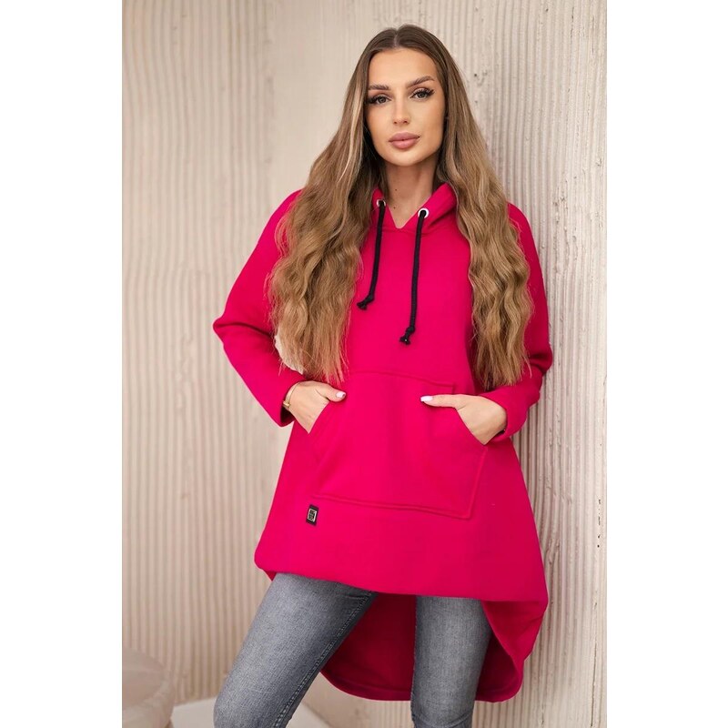 MladaModa Hrejivá mikina s predlženou zadnou časťou a nápismi na 36491608