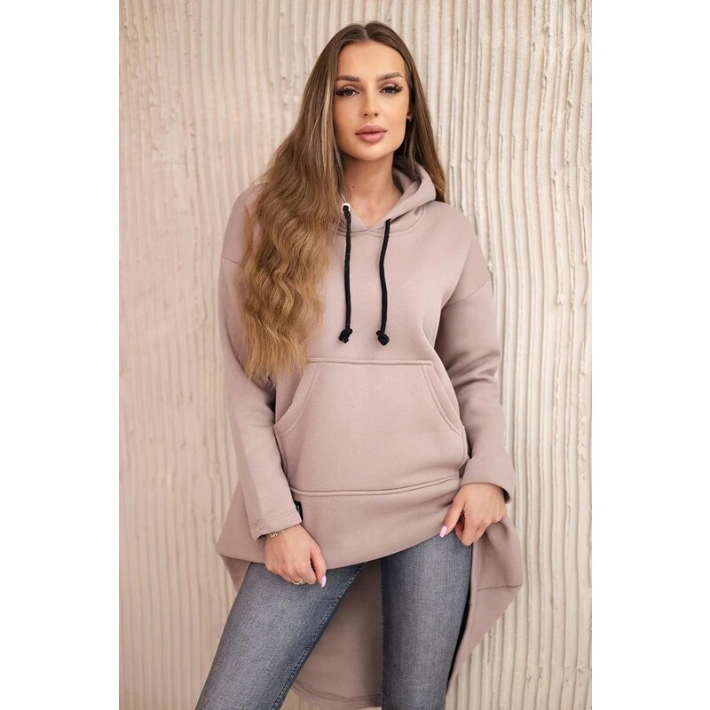 MladaModa Hrejivá mikina s predlženou zadnou časťou a nápismi na 27404510