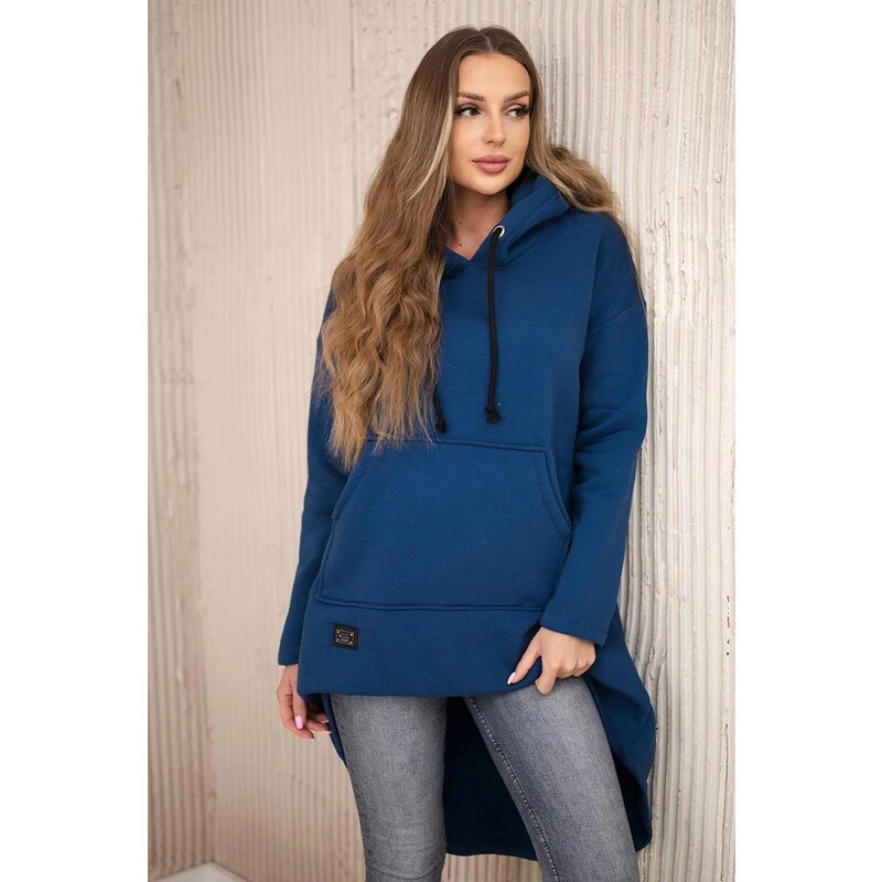 MladaModa Hrejivá mikina s predlženou zadnou časťou a nápismi na 27404512