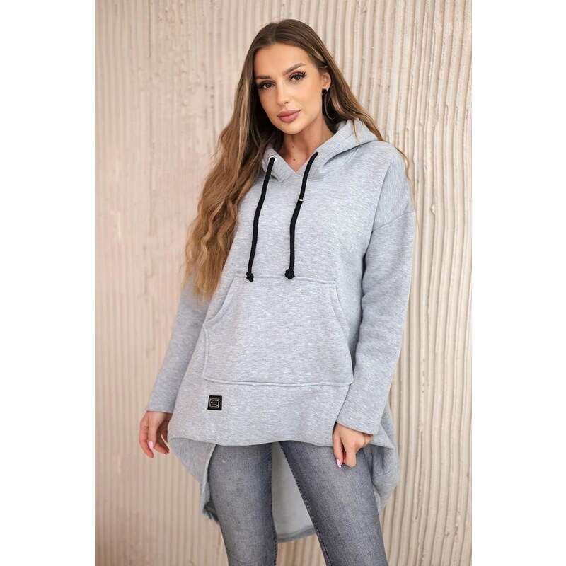 MladaModa Hrejivá mikina s predlženou zadnou časťou a nápismi na 27404513