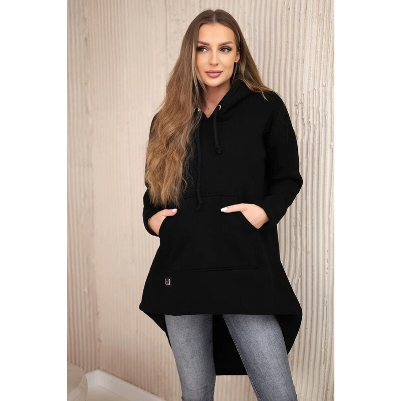 MladaModa Hrejivá mikina s predlženou zadnou časťou a nápismi na 27404514