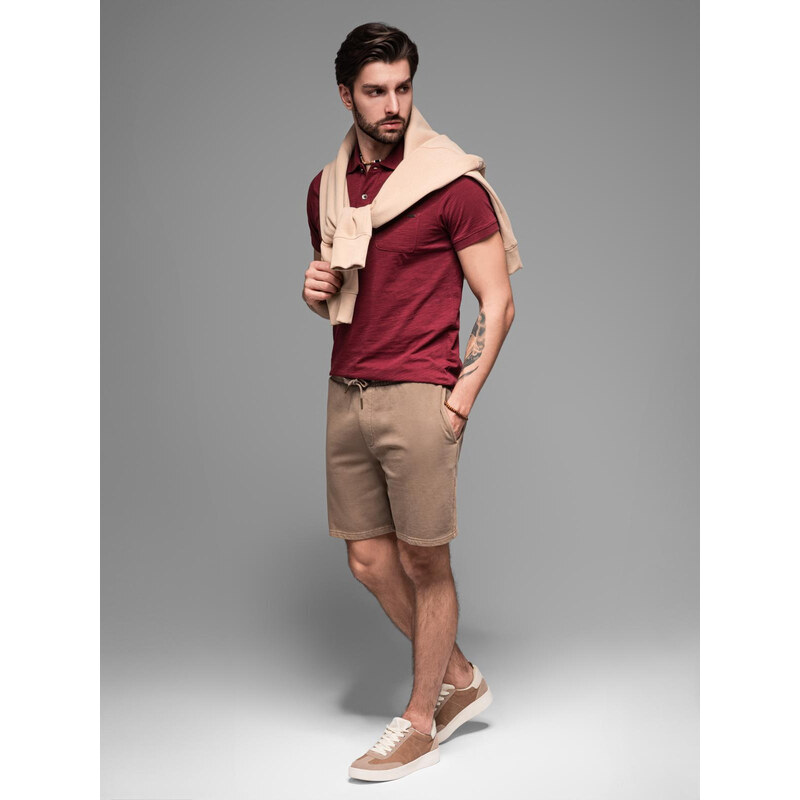 Ombre RELAXED FIT mens athleisure style short sweat shorts - light 64789159