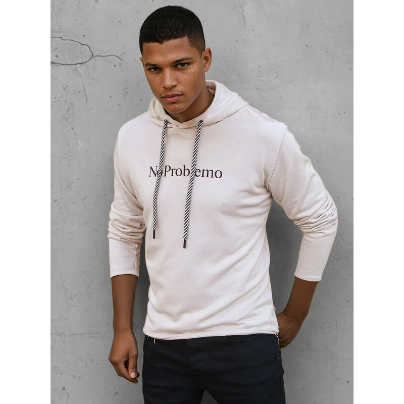 BASIC Béžová mikina s kapucňou BX5455 36539174