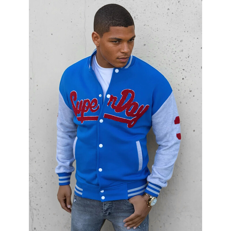 BASIC Modrá bomber mikina SUPERDAY BX5447 36539213
