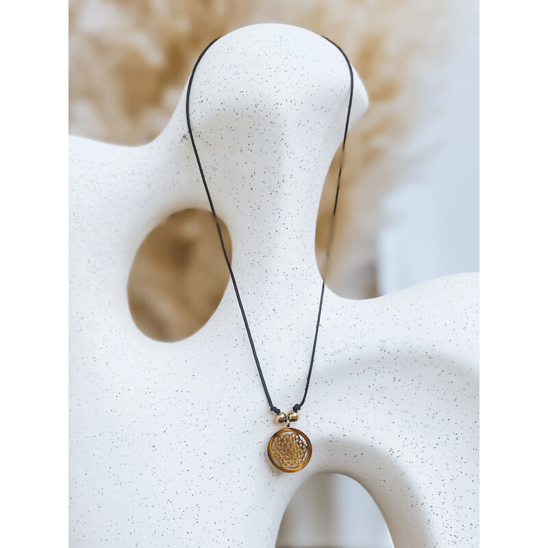 BASIC Čierny náhrdelník JIMBIRIN s mandalou IY0070 42769708