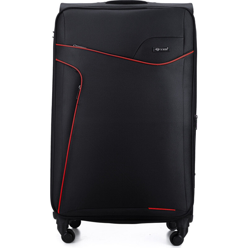 BASIC Solier Čierny cestovný kufor veľ. L (STL1651 BLACK/RED 26 (L)) 43965615