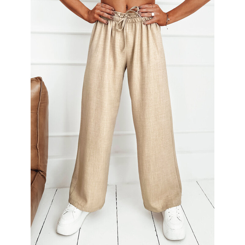 BASIC Béžové voľné široké nohavice MADDIE UY1833 49104446